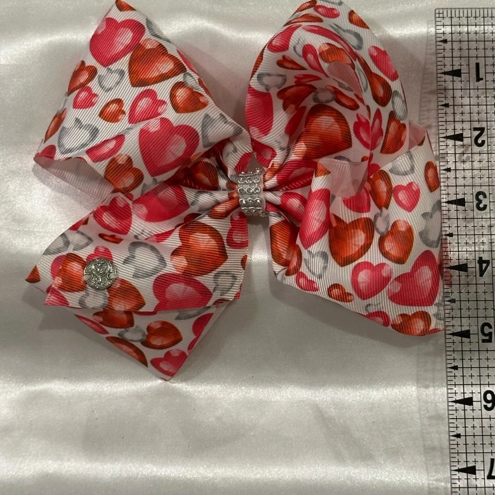 Heart Pattern Hair Bow - bundle 2+ and save on shipping